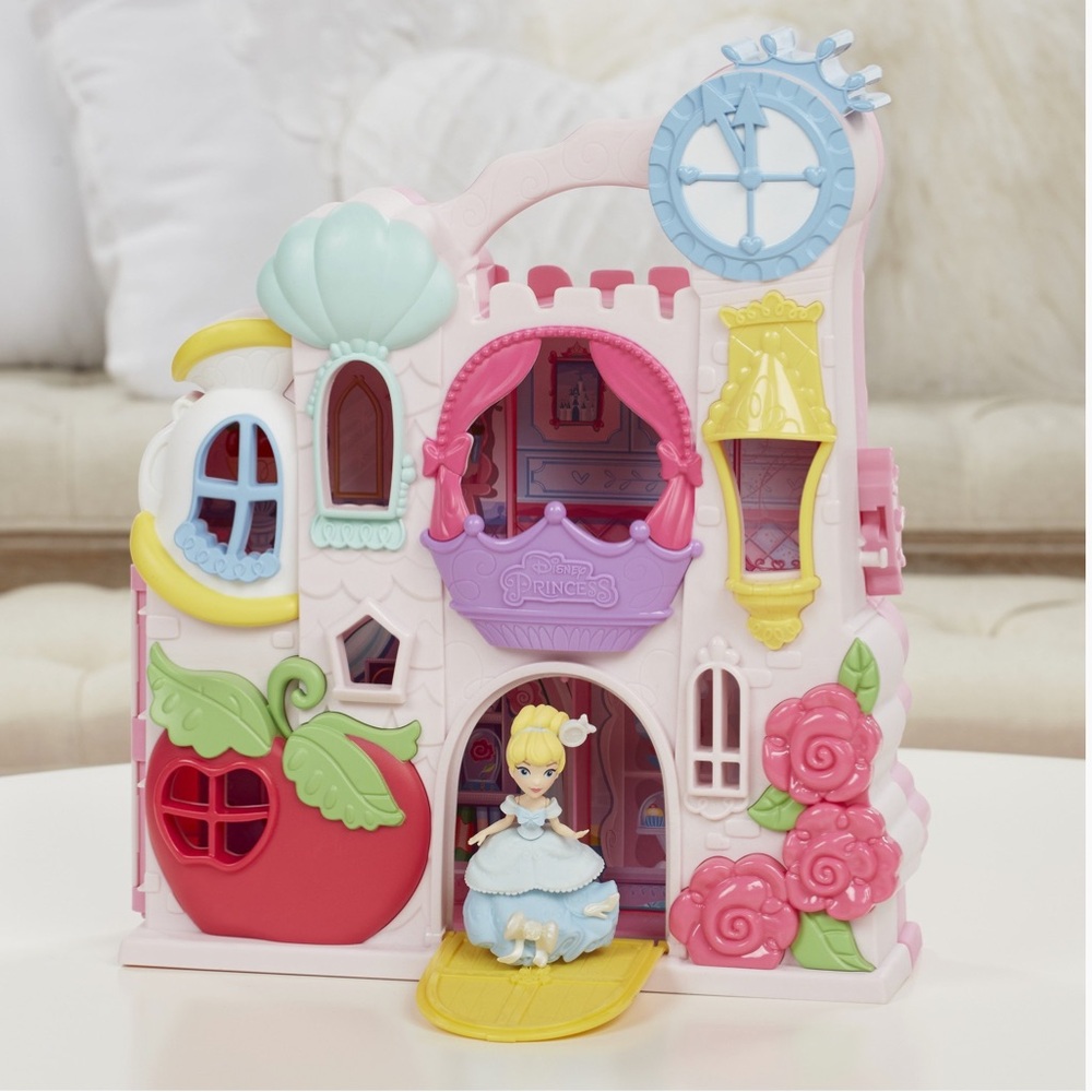 Disney Princess Little Kingdom Play 'n Carry Castle Includes Cinderella & Vanity